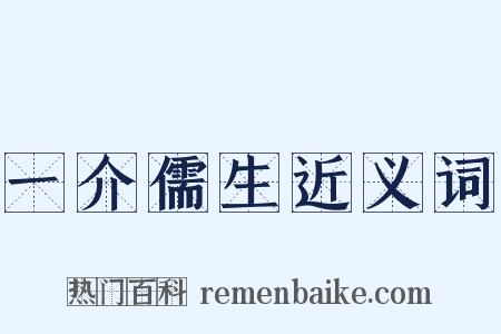 一介儒生近义词是什么意思的图片